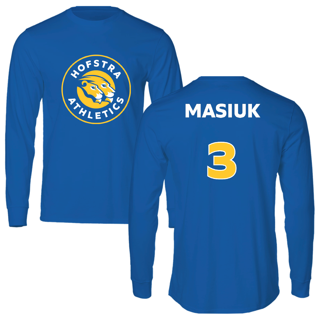 Hofstra University Baseball Blue Long Sleeve - #3 Luke Masiuk