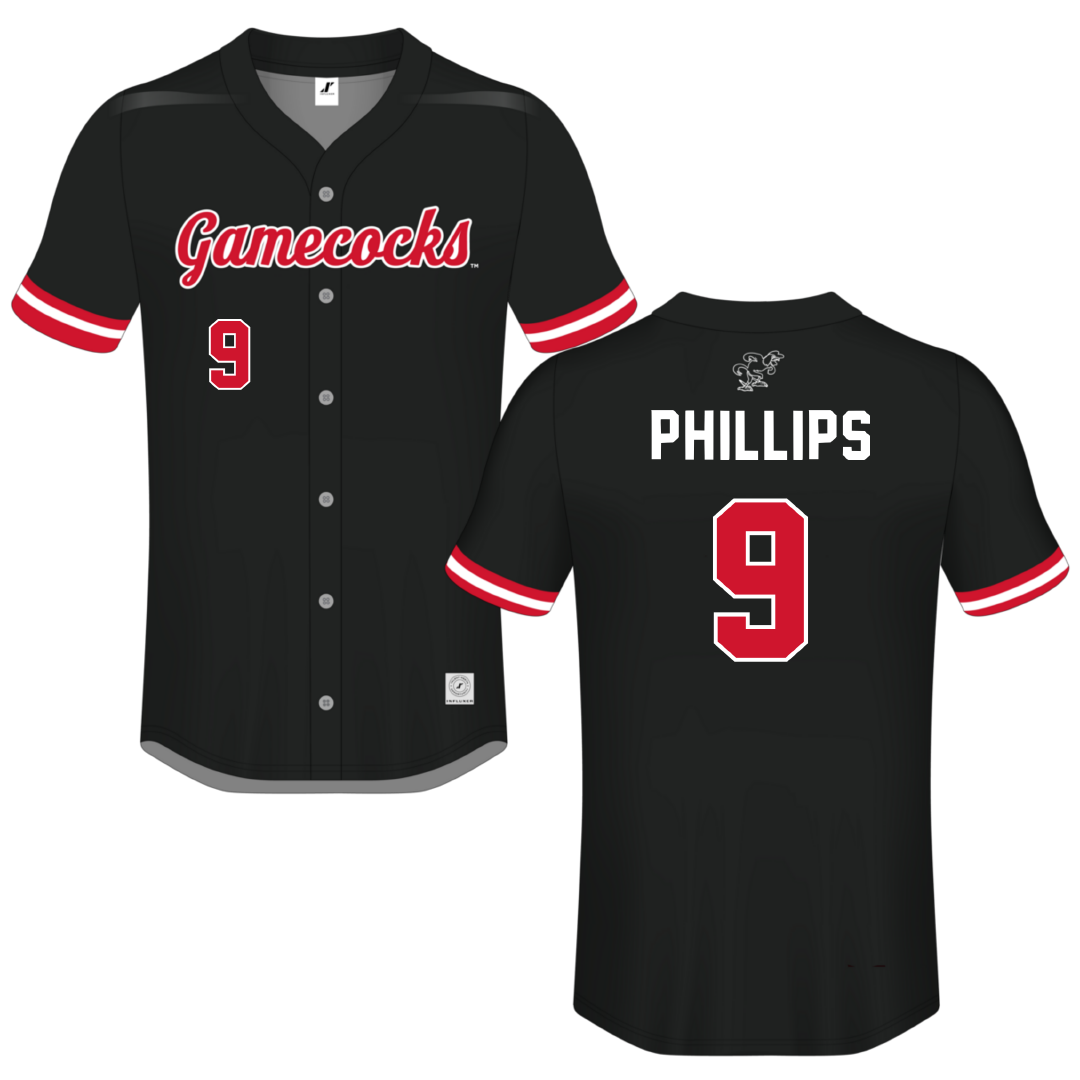 Jacksonville State University Black Button-Down Jersey - #9 Ashley Phillips