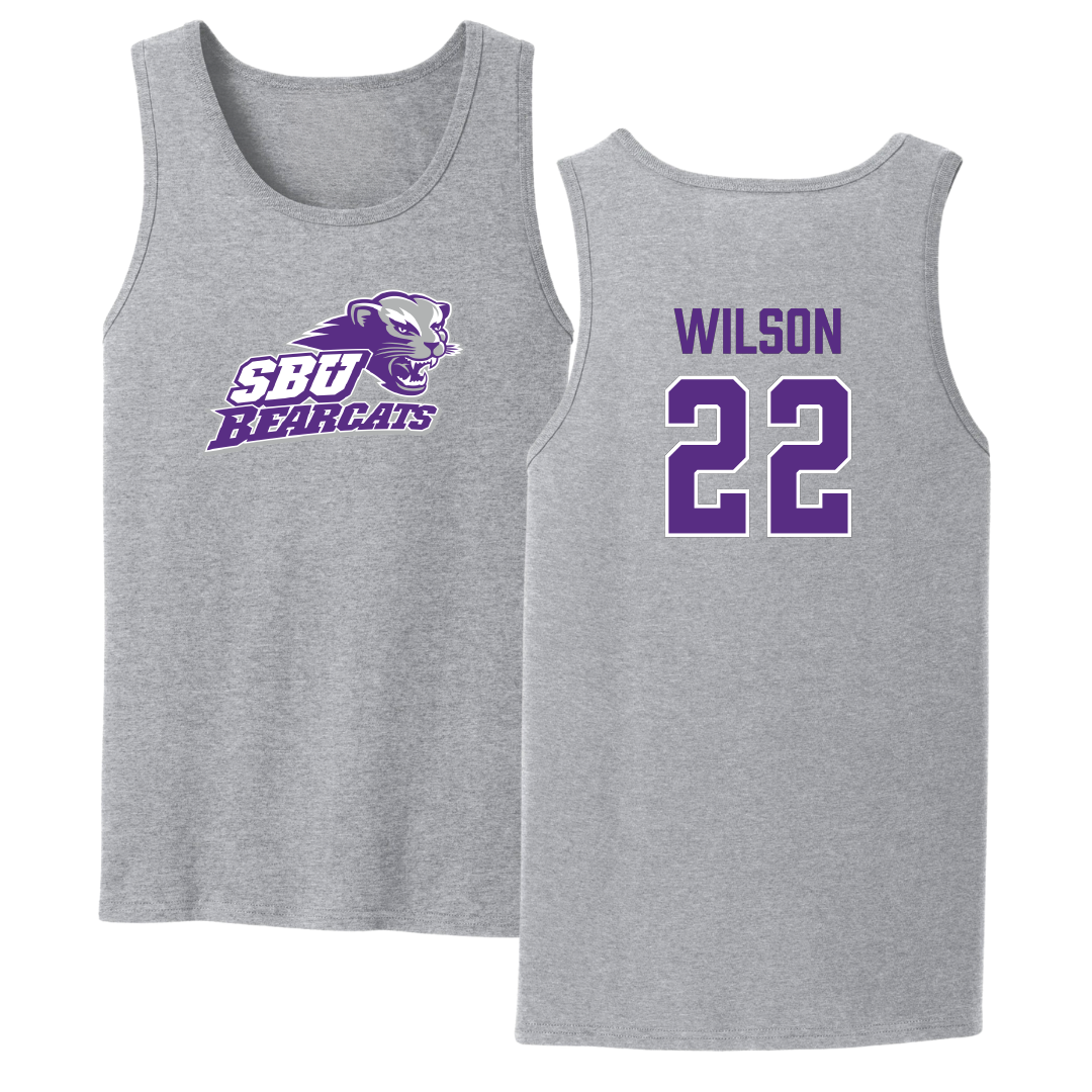 Southwest Baptist University Softball Sport Gray Tank Top - #22 Malea Wilson
