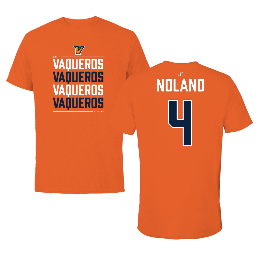 The University of Texas Rio Grande Valley Football Orange General Performance Tee - #4 Xayvion Noland