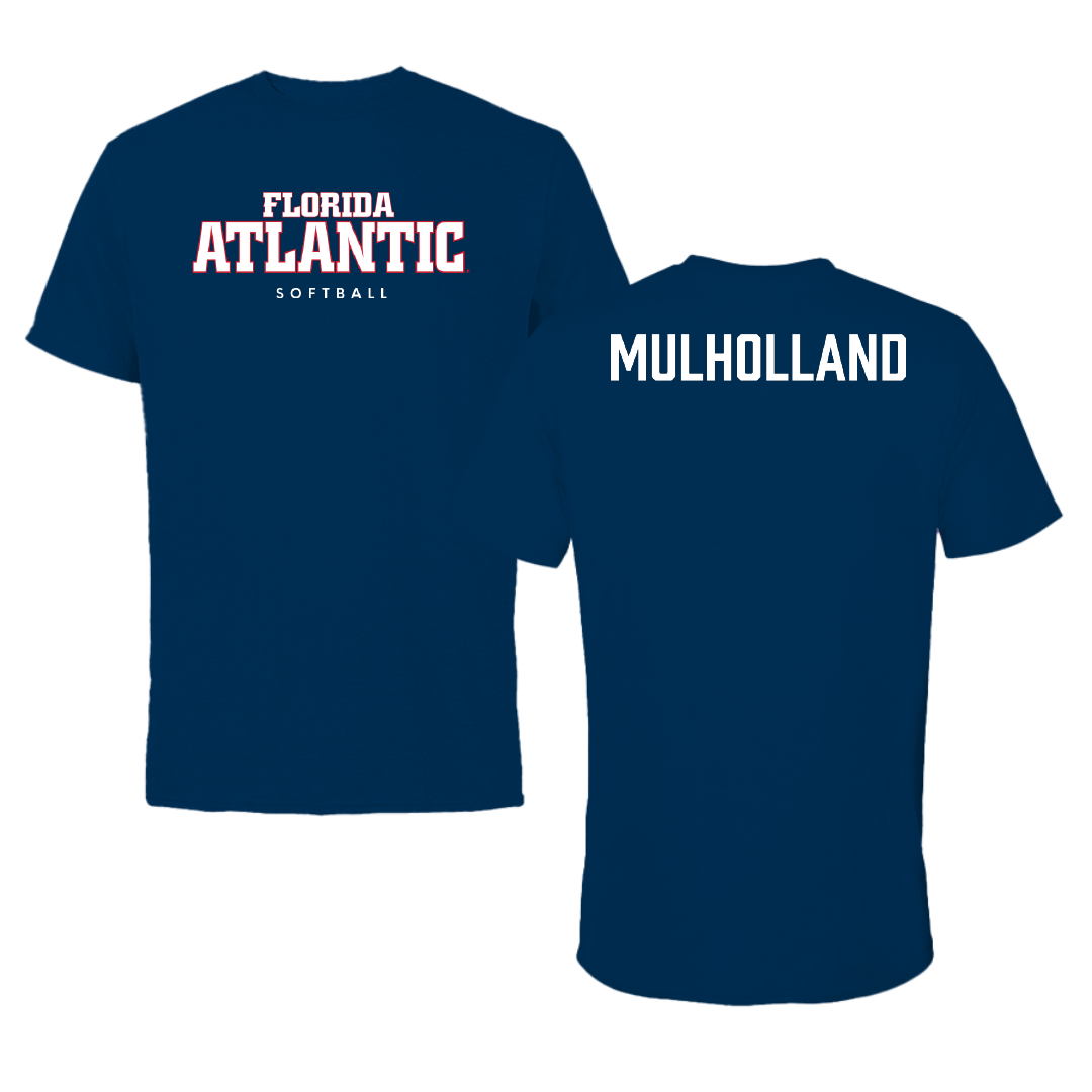 Florida Atlantic University Softball Navy Block Tee - McKenna Mulholland