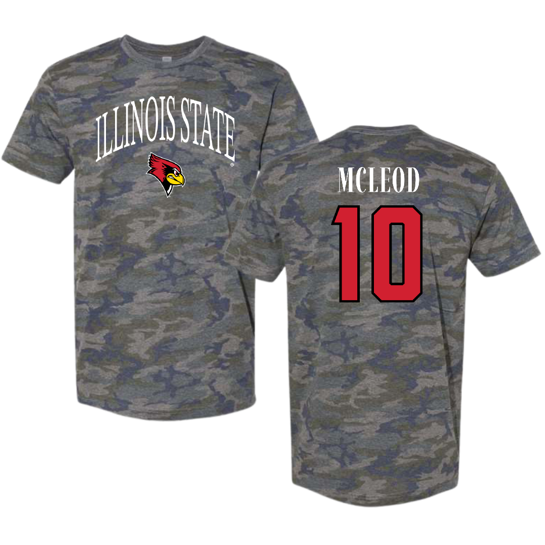 Illinois State University Softball Vintage Camo Tee - #10 Paige McLeod
