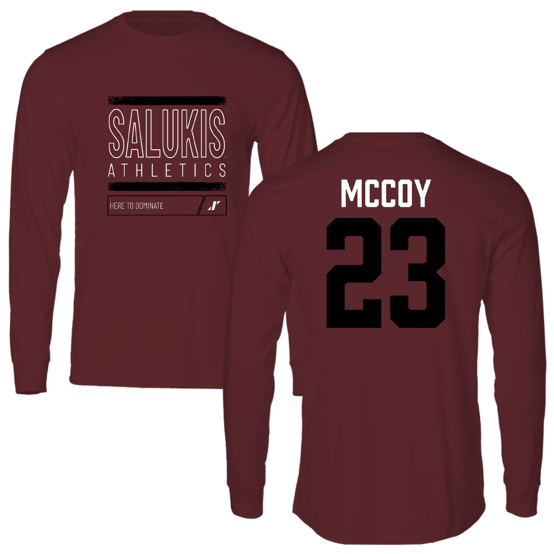 Southern Illinois University at Carbondale Baseball Maroon Dominate Long Sleeve - #23 Jackson McCoy