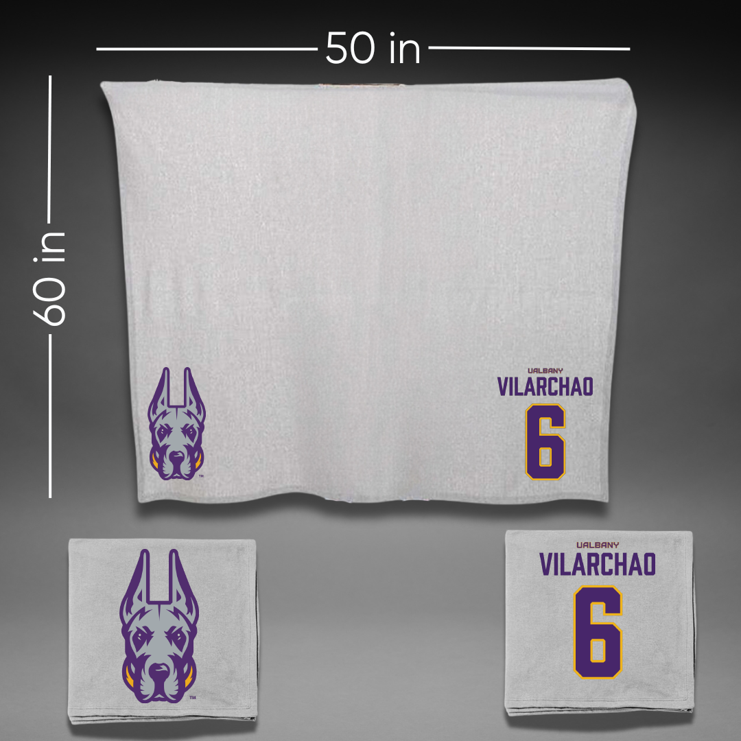 University at Albany Softball Gray Blanket - #6 Victoria Vilarchao