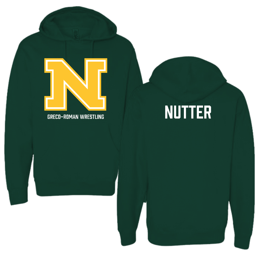 Northern Michigan University Greco-Roman Wrestling Forest Green Hoodie - Aidan Nutter