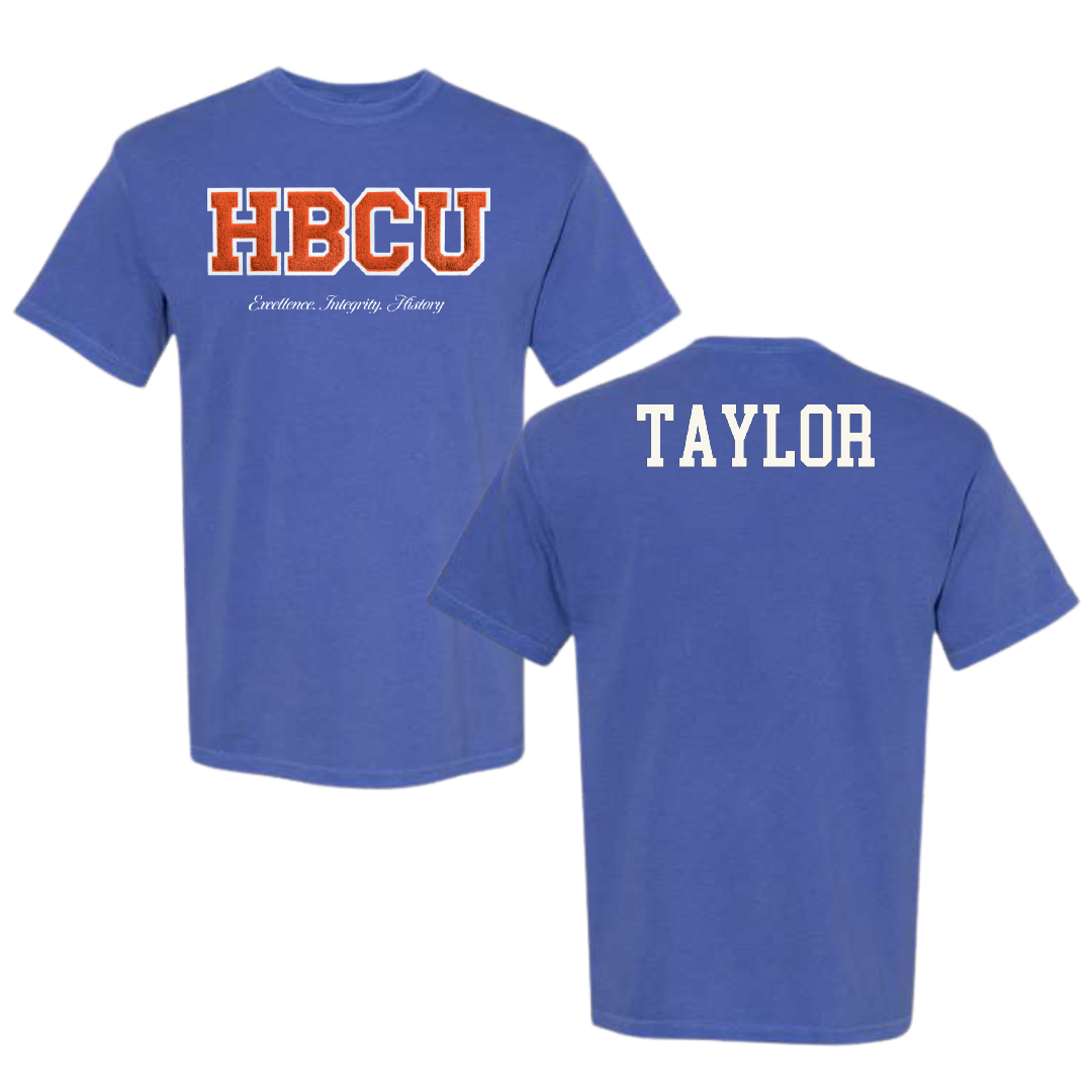 Savannah State University TF and XC Blue HBCU Varsity Comfort Colors Tee - Victoria Taylor