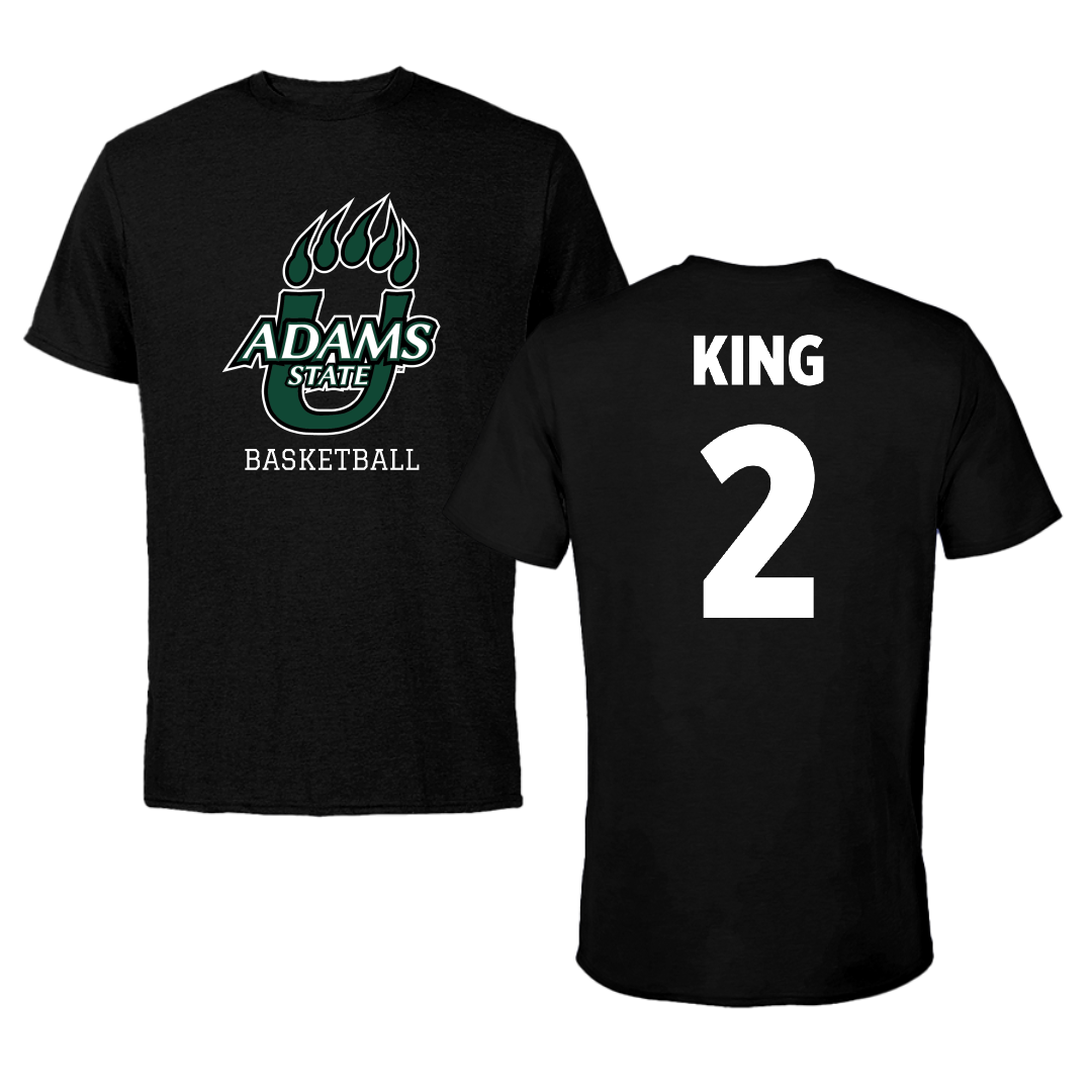 Adams State University Basketball (M) Black State Tee - #2 Jayce King