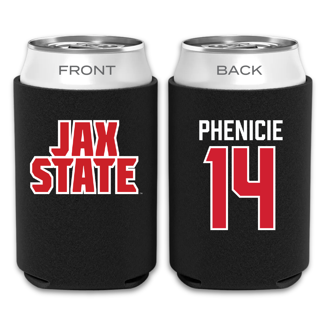 Jacksonville State University Volleyball Black Can Cooler - #14 Parker Phenicie