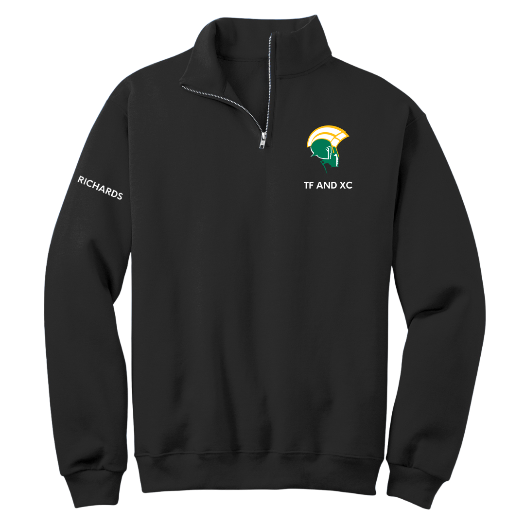 Norfolk State University TF and XC Black Quarter-Zip - Indya Richards