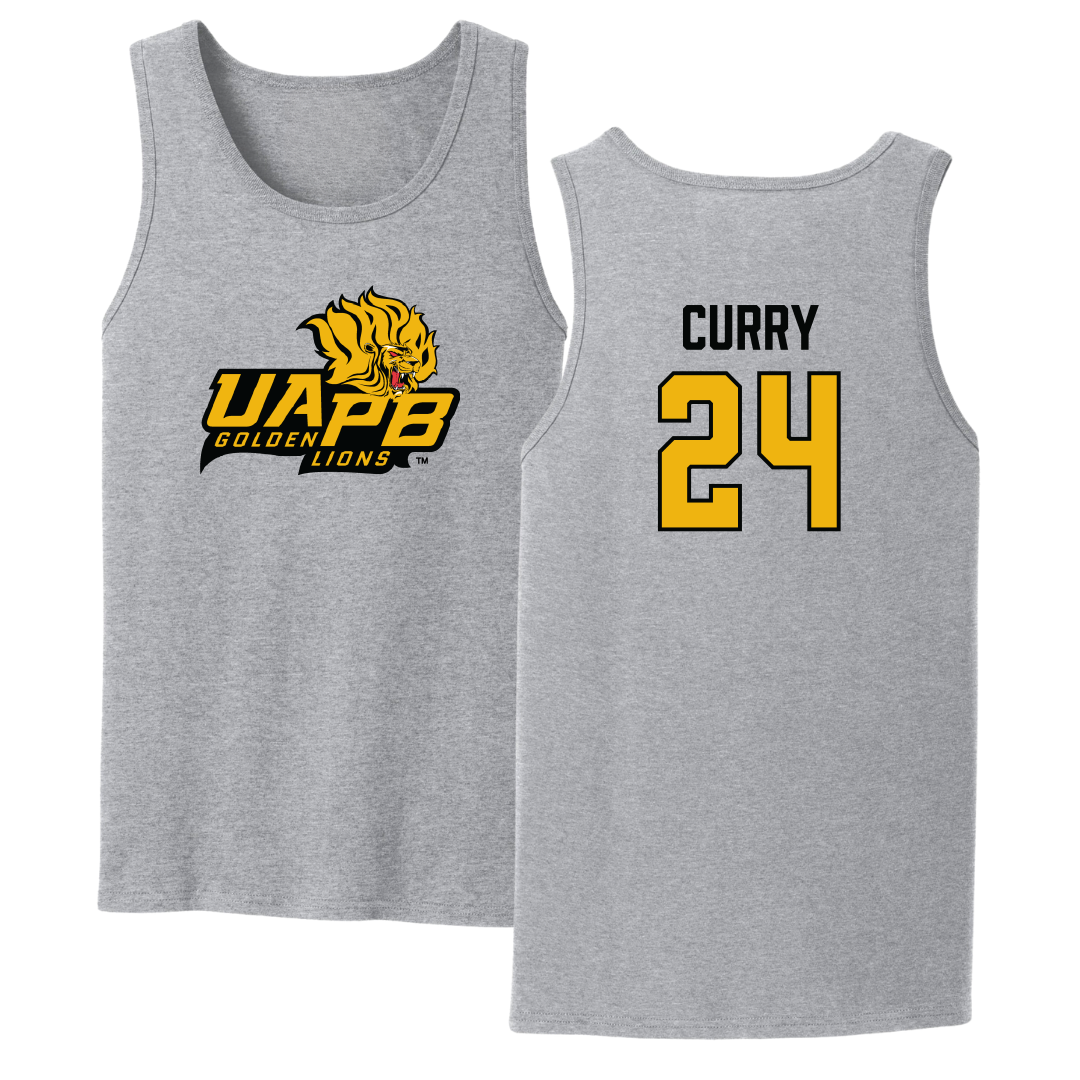 University of Arkansas-Pine Bluff Football Sport Gray Tank Top - #24 BJ Curry