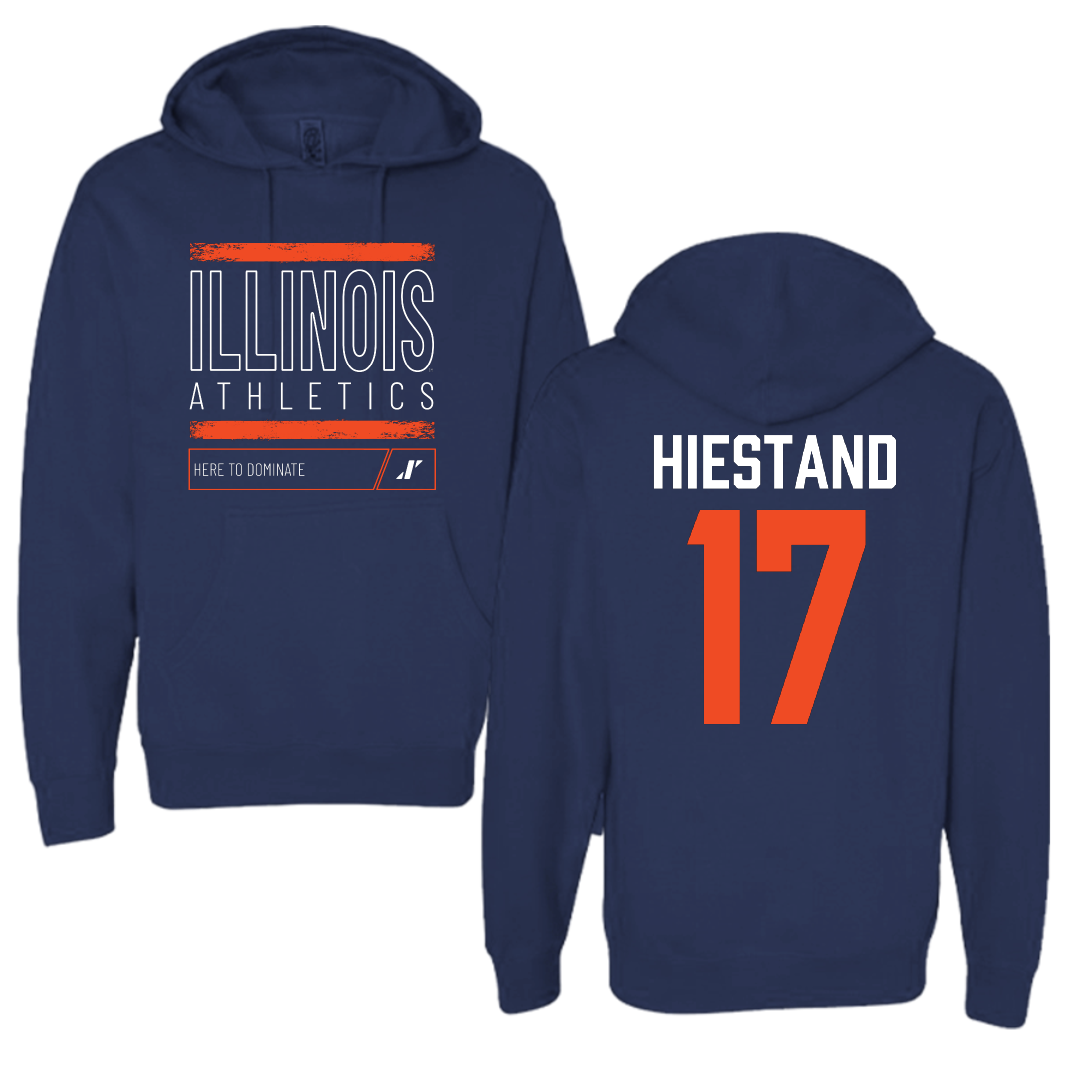 University of Illinois Soccer Navy Dominate Hoodie - #17 Sarah Hiestand
