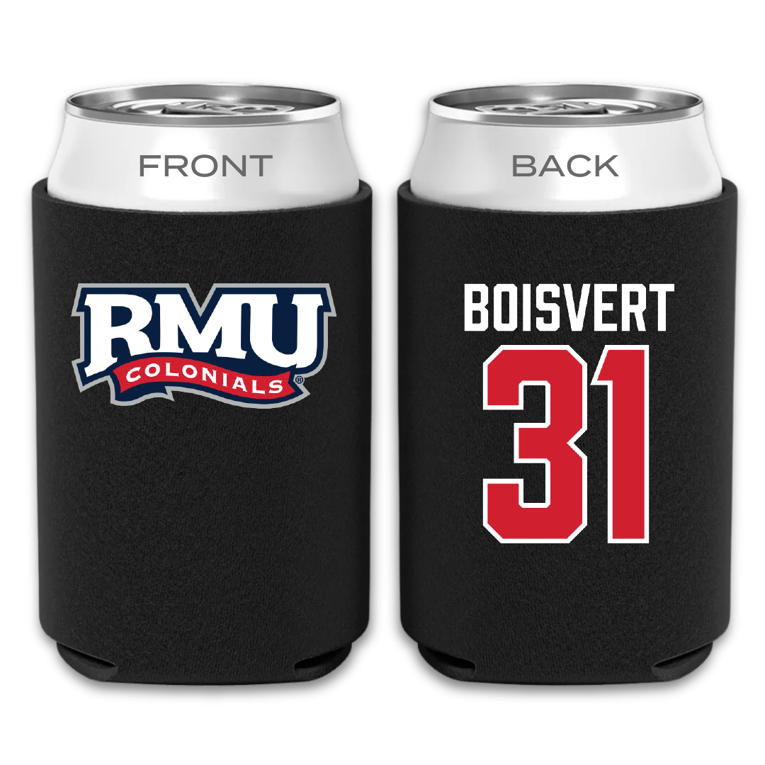 Robert Morris University Ice Hockey Black Can Cooler - #31 Francis Boisvert