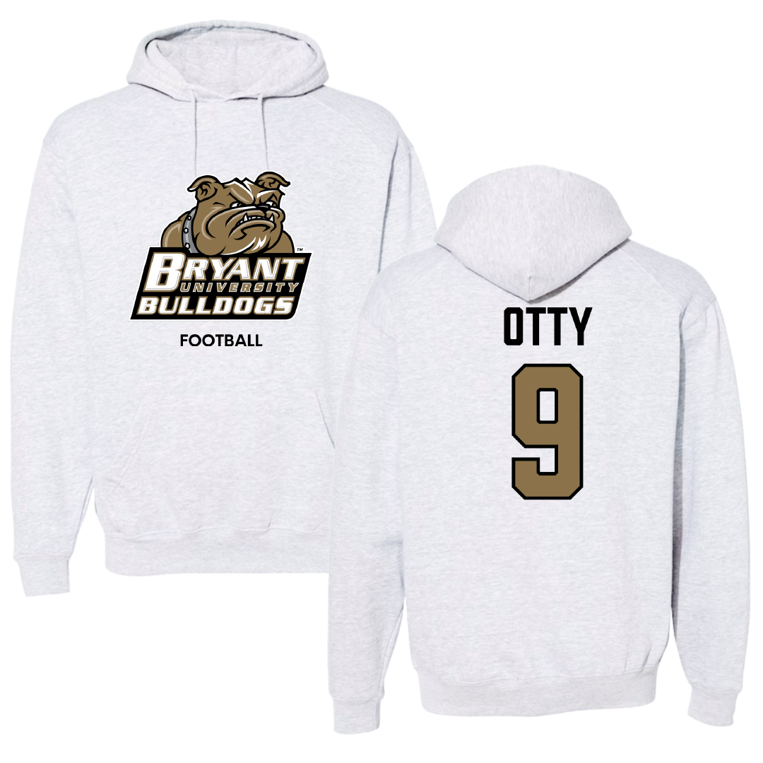 Bryant University Football Light Gray Hoodie - #9 Michael Otty