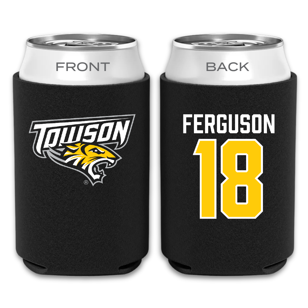 Towson University Softball Black Can Cooler - #18 Addie Ferguson