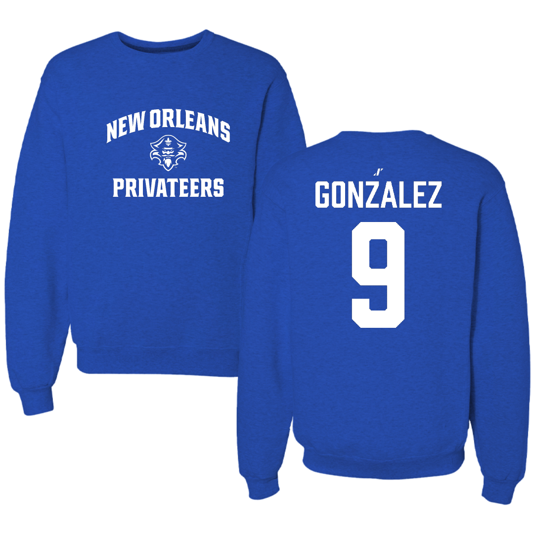 University of New Orleans Baseball Blue General Crewneck - #9 Matt Gonzalez
