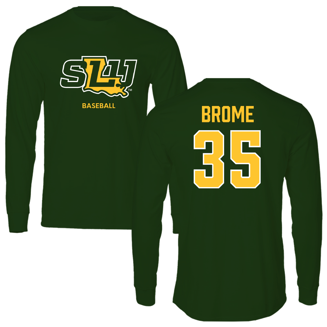 Southeastern Louisiana University Baseball Forest Green Long Sleeve - #35 Ryan Brome