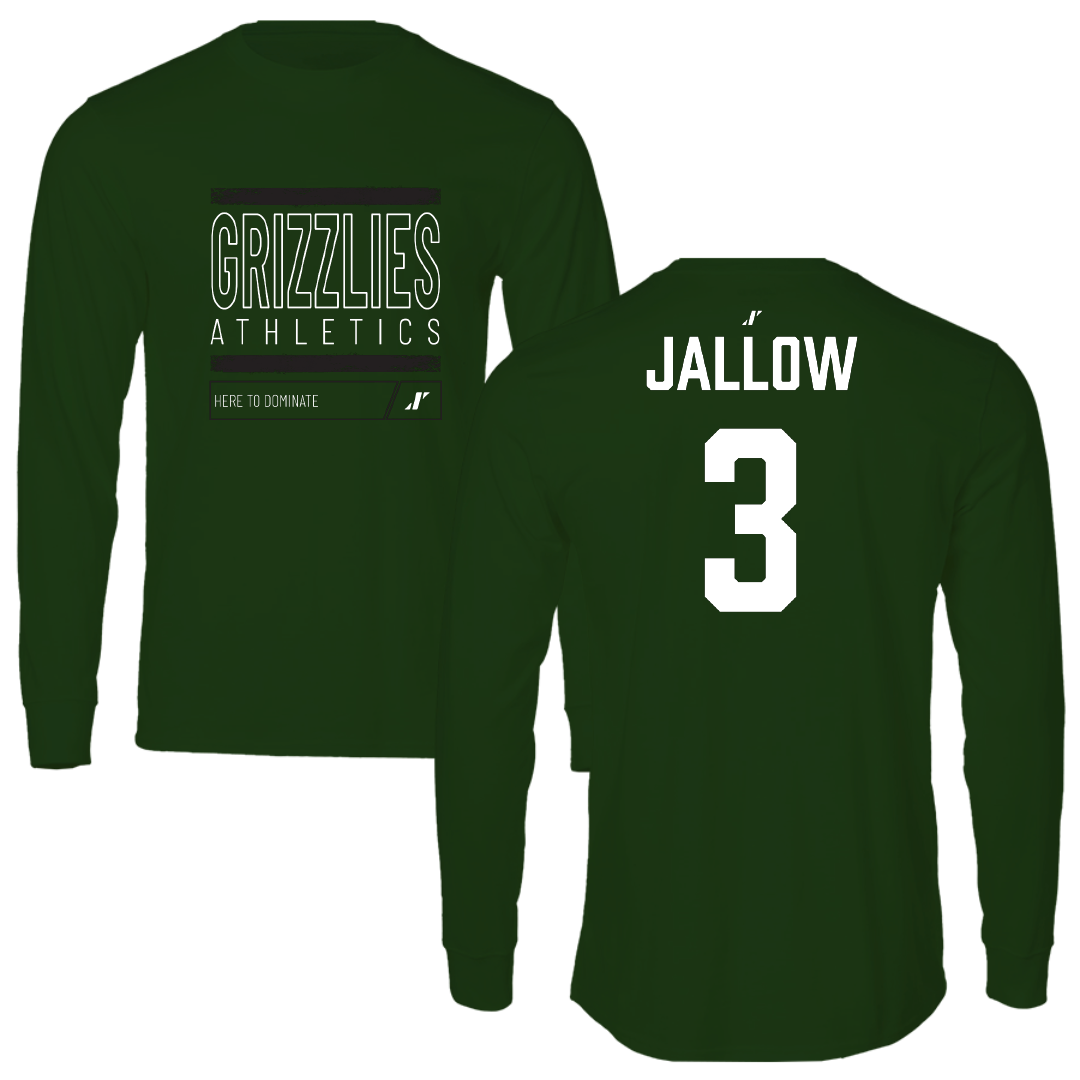 Adams State University Basketball (M) Forest Green Dominate Long Sleeve - #3 Emilek Jallow
