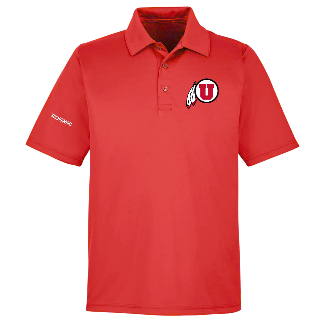 University of Utah Swimming & Diving Red Polo - Jake Suchowski