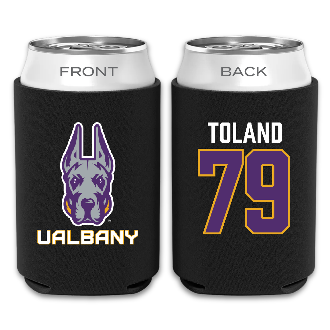 University at Albany Football Black Can Cooler - #79 Ondre Toland