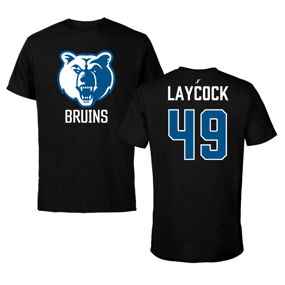 Salt Lake Community College Baseball Black Performance Tee - #49 Austin Laycock