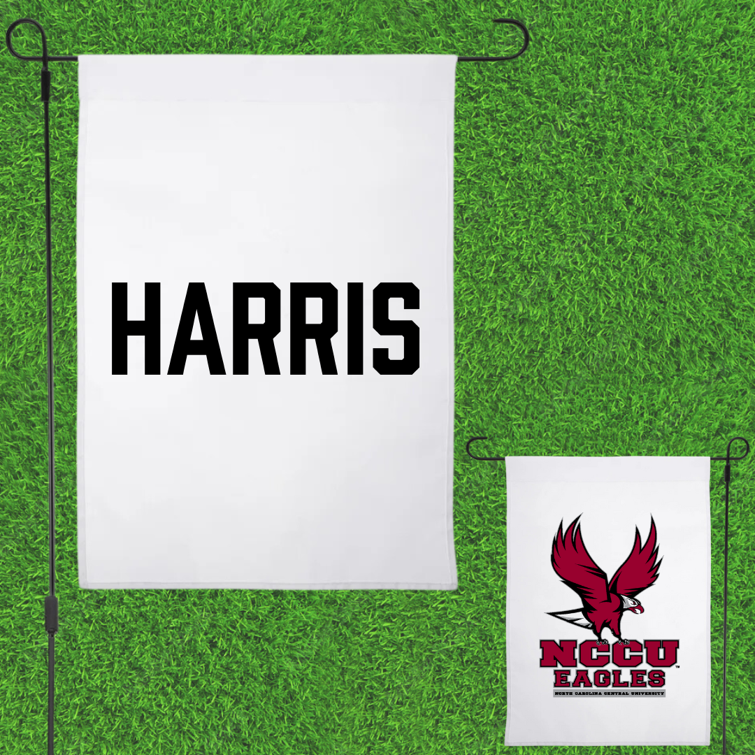 North Carolina Central University TF and XC White Garden Flag - Jaeda Harris