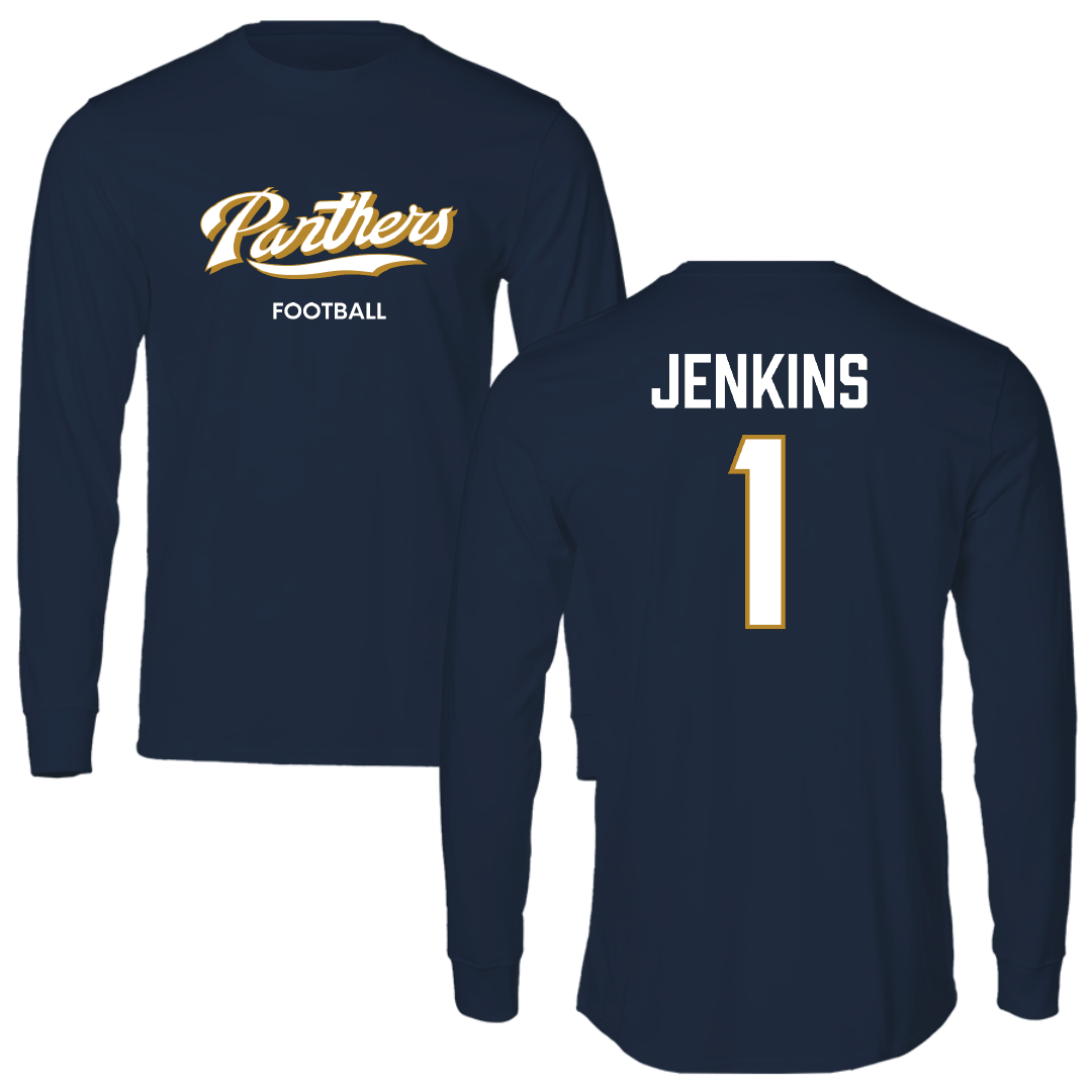 Florida International University Football Navy Long Sleeve - #1 Keyone Jenkins