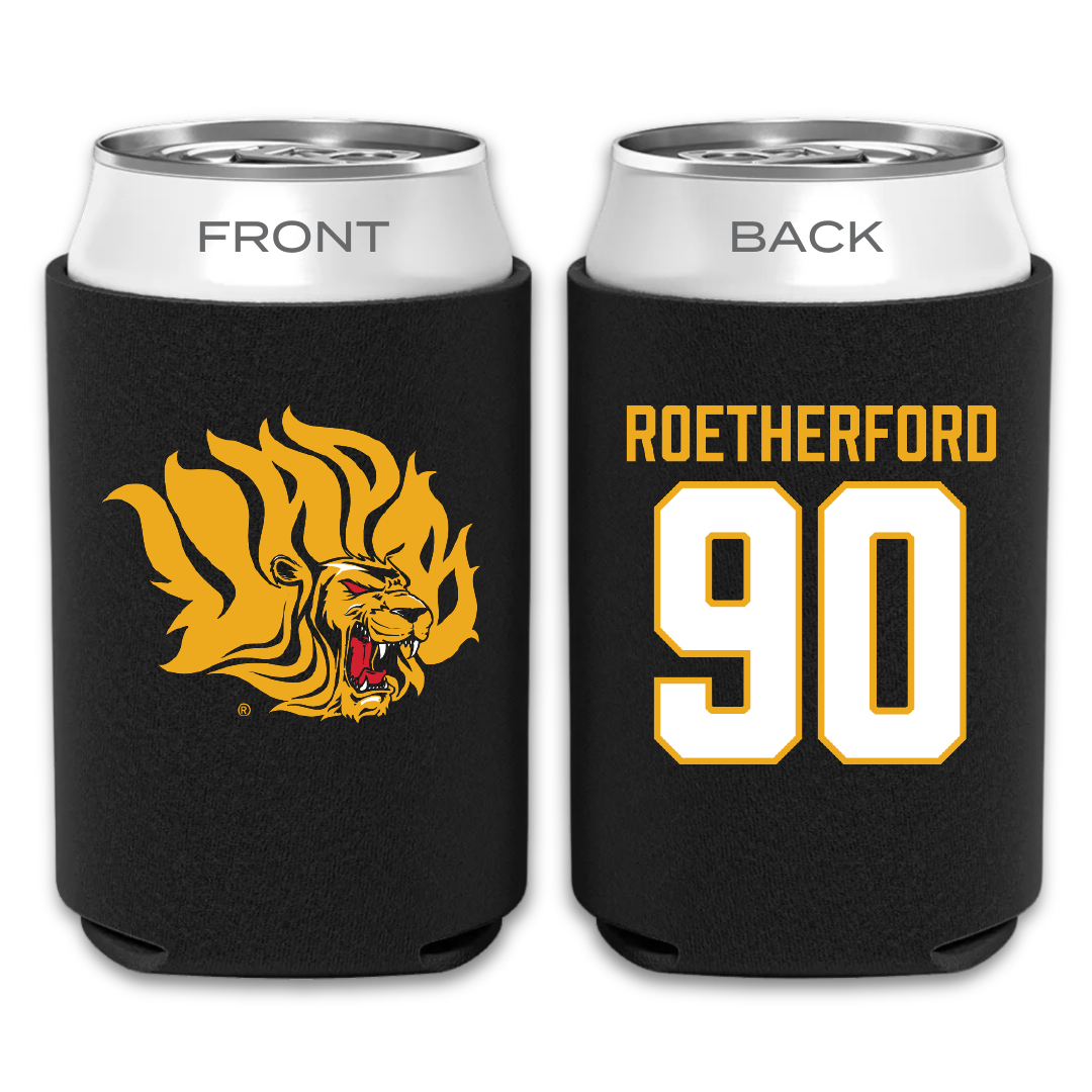 University of Arkansas-Pine Bluff Football Black Can Cooler - #90 Cameron Roetherford