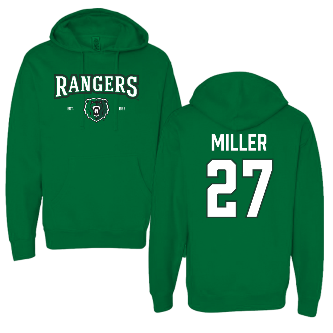 University of Wisconsin-Parkside Baseball Green General Hoodie - #27 Brennen Miller