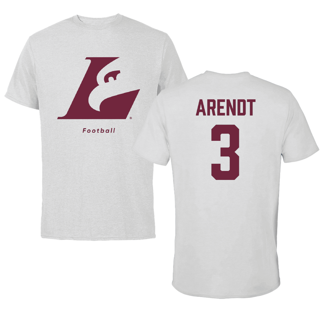 University of Wisconsin-La Crosse Football Light Gray Performance Tee - #3 Keaton Arendt