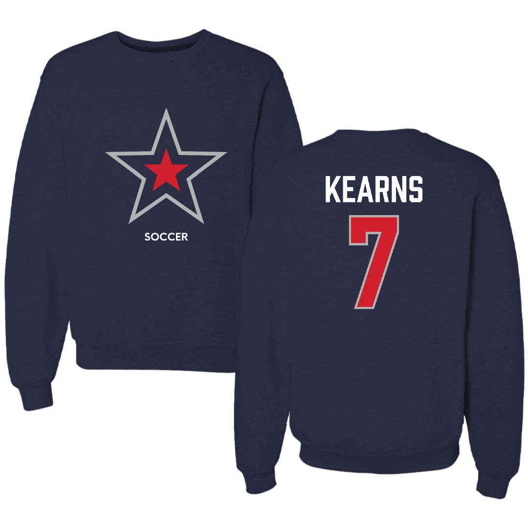 Robert Morris University Soccer (W) Navy Mascot Crewneck - #7 Malia Kearns