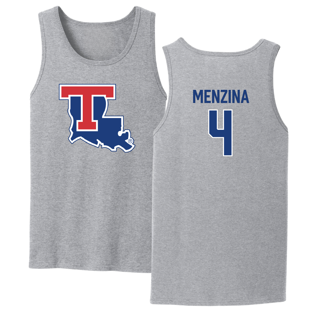 Louisiana Tech University Softball Sport Gray Tank Top - #4 Lauren Menzina