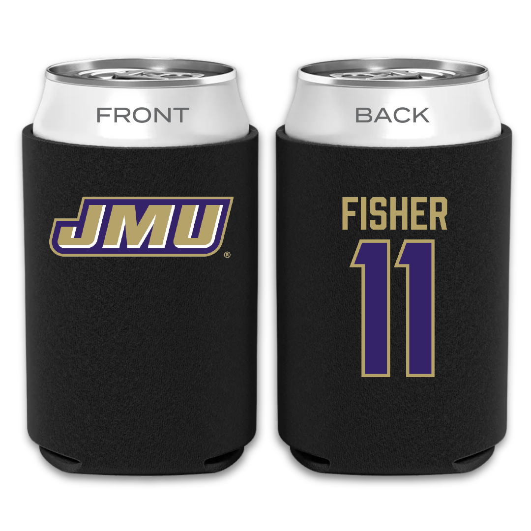 James Madison University Football Black Can Cooler - #11 Aiden Fisher