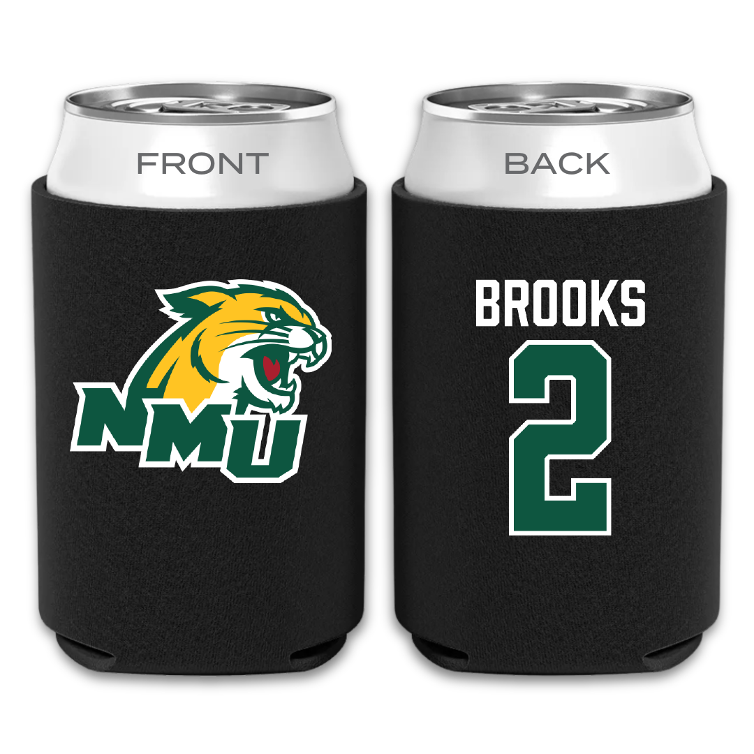 Northern Michigan University Basketball Black Can Cooler - #2 Riley Brooks