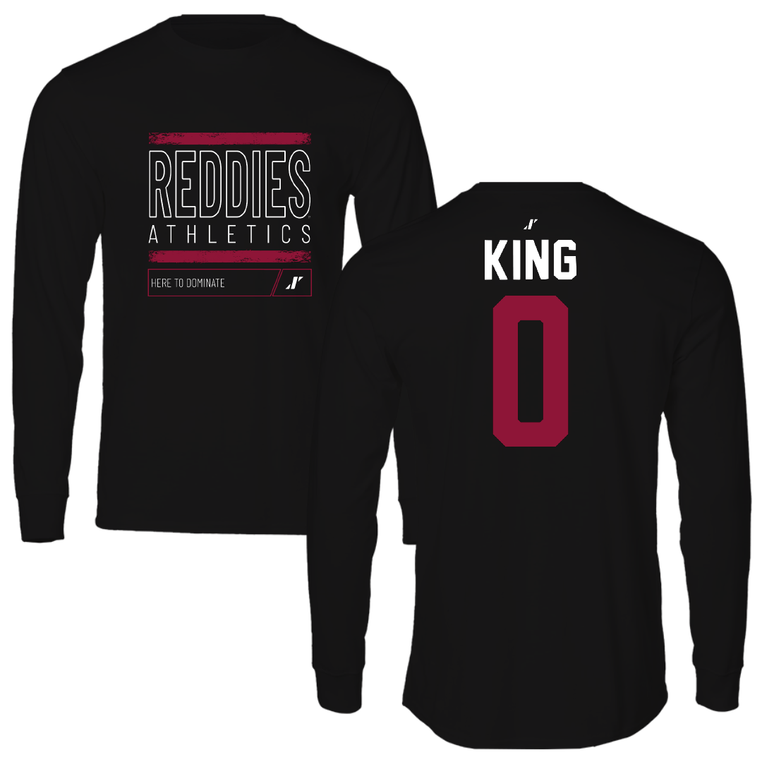 Henderson State University Basketball Black Dominate Performance Long Sleeve - #0 Clarence King