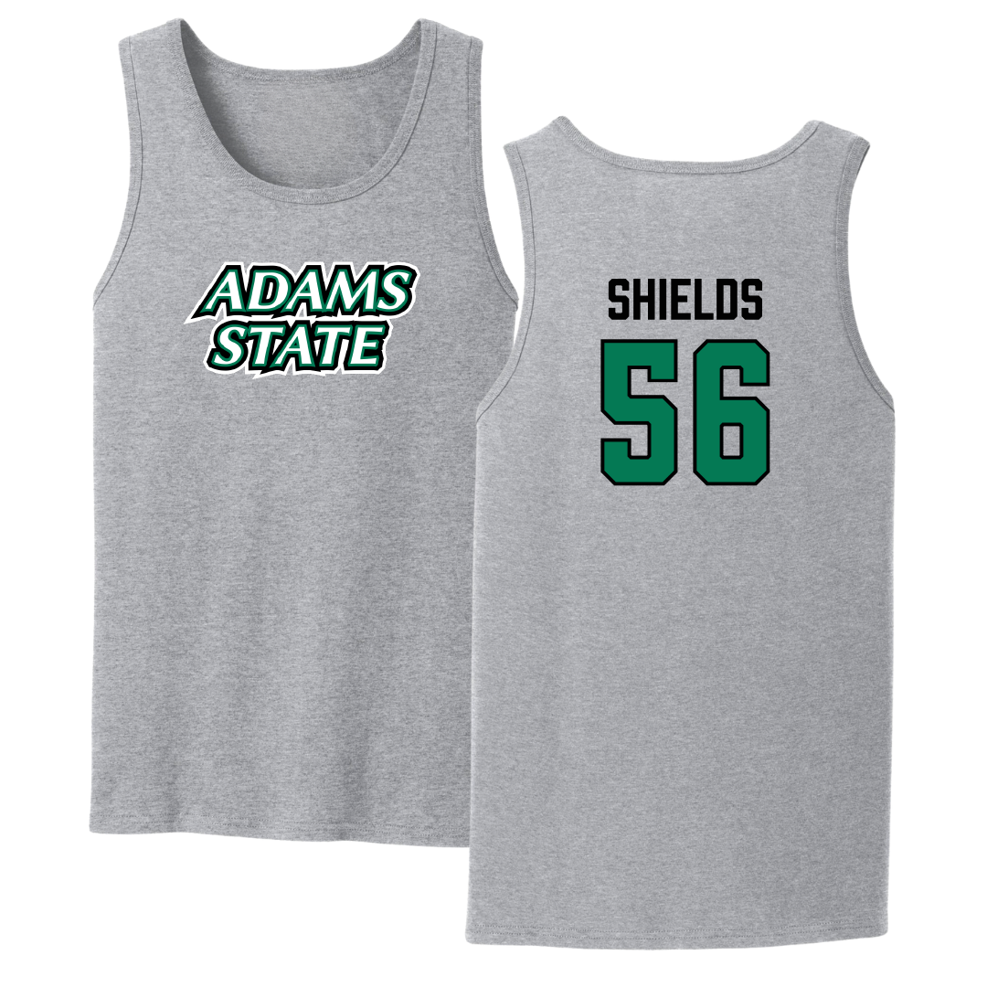 Adams State University Football Sport Gray Tank Top - #56 Aiden Shields