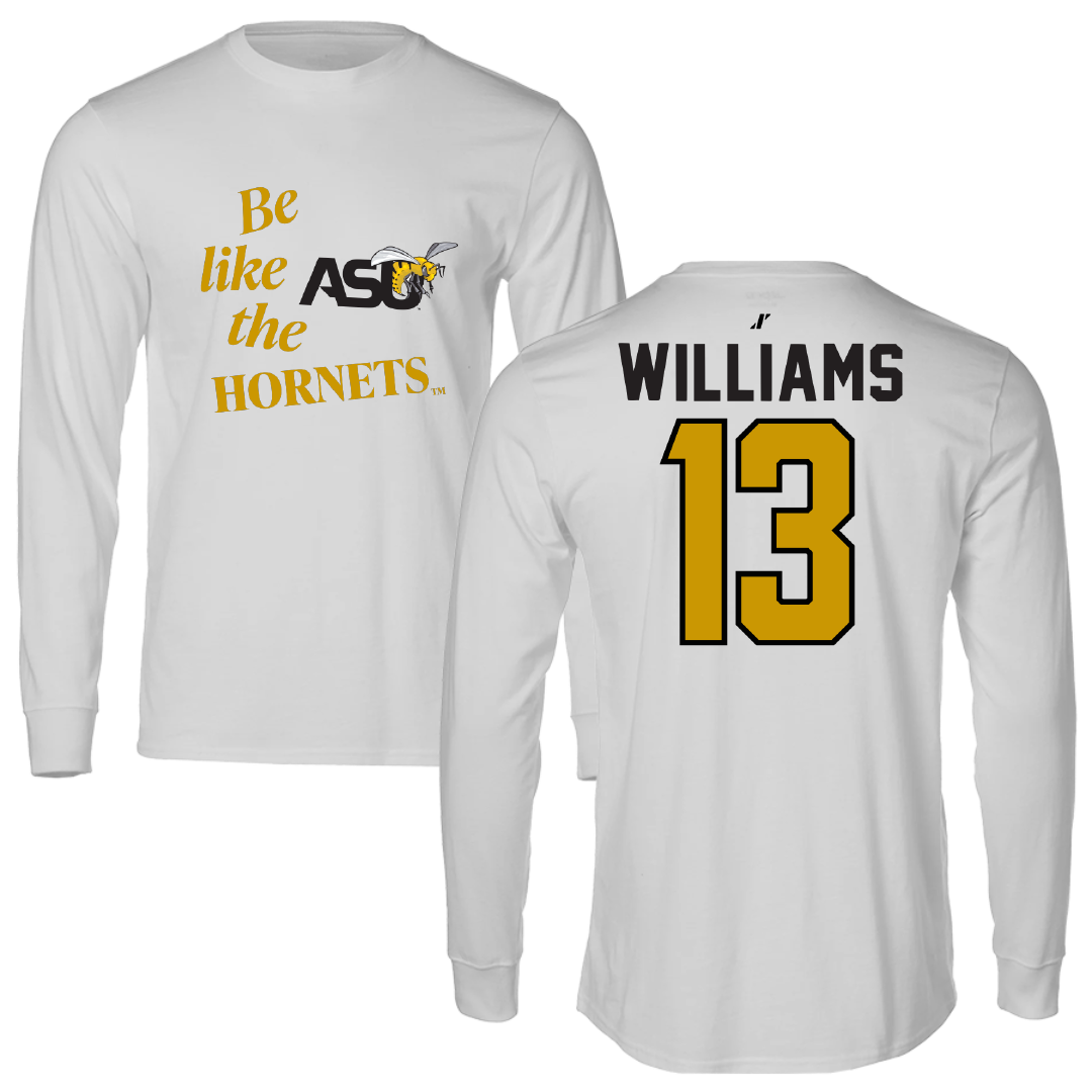 Alabama State University Softball Light Gray Be Like Us Long Sleeve - #13 Bailee Williams