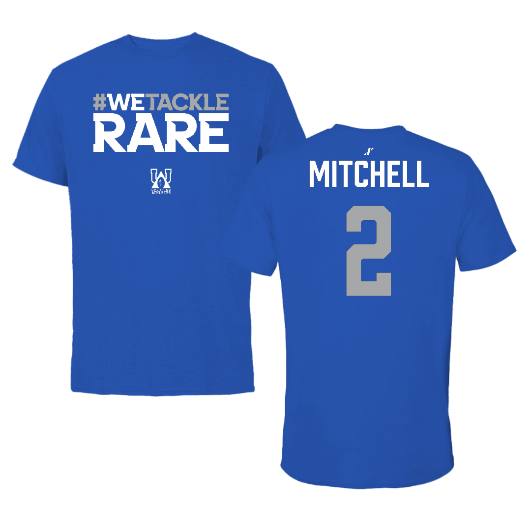 Eastern Illinois University Football Blue Uplifting Athletes Performance Tee - #2 Bruce Mitchell