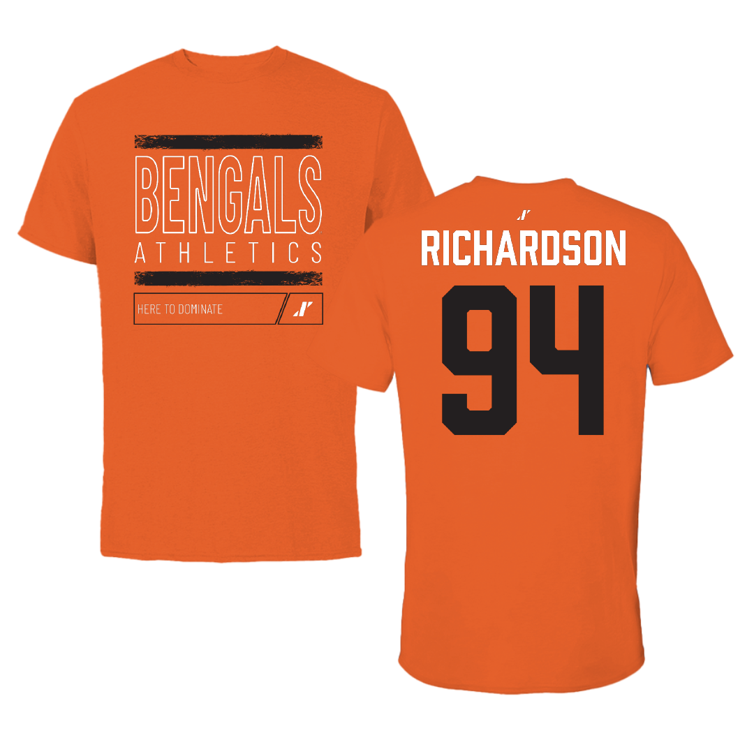Idaho State University Football Orange Dominate Performance Tee - #94 Malik Richardson