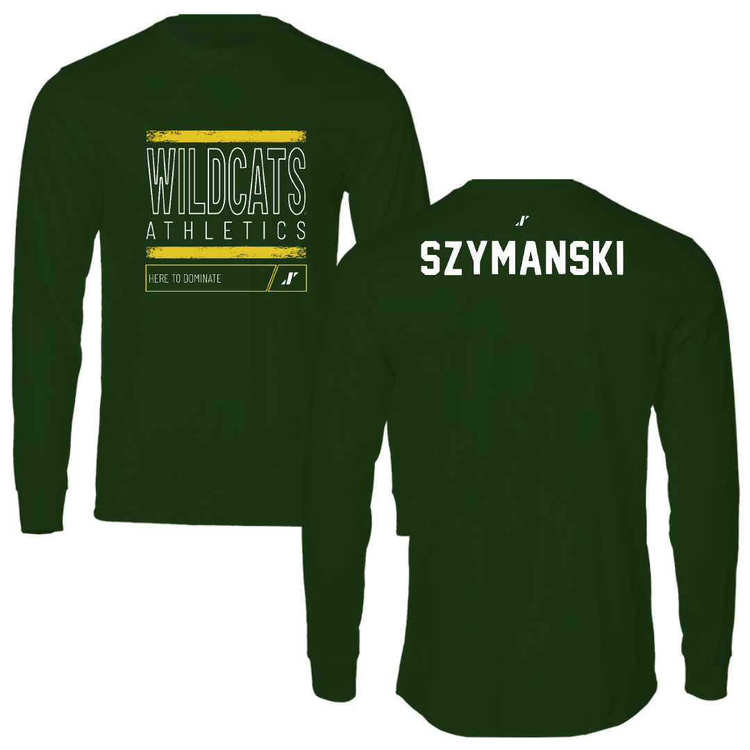 Northern Michigan University TF and XC Forest Green Dominate Performance Long Sleeve - Madi Szymanski