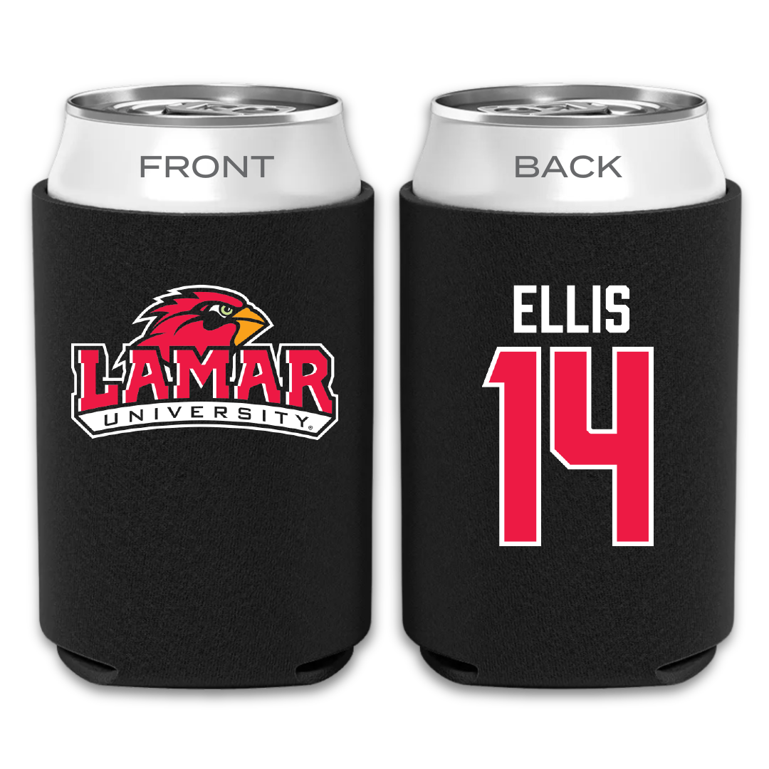 Lamar University Soccer Black Can Cooler - #14 Cariel Ellis