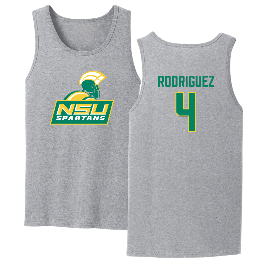 Norfolk State University Baseball Sport Gray Tank Top - #4 Raphael Rodriguez