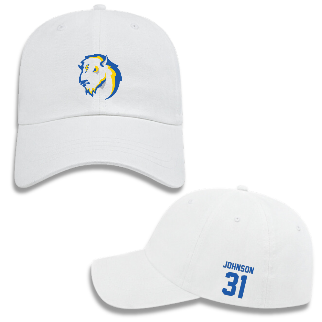 Southeastern Oklahoma State University Baseball White Hat - #31 Luke Johnson
