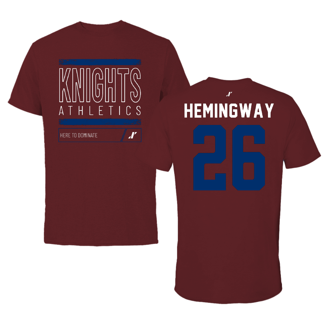 Fairleigh Dickinson University-Metropolitan Campus Softball Maroon Dominate Performance Tee - #26 Jordyn Hemingway