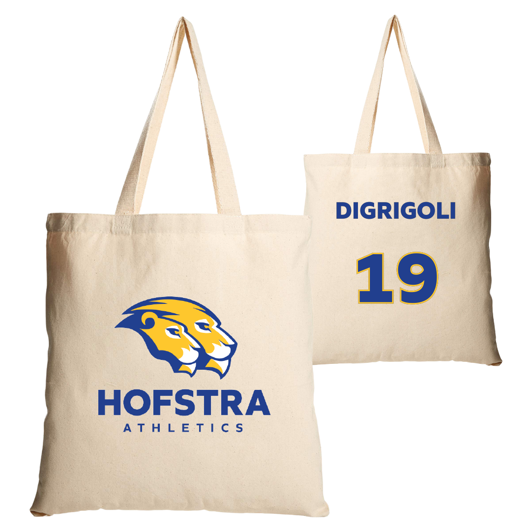 Hofstra University Baseball Tan Canvas Tote Bag - #19 Antonio DiGrigoli