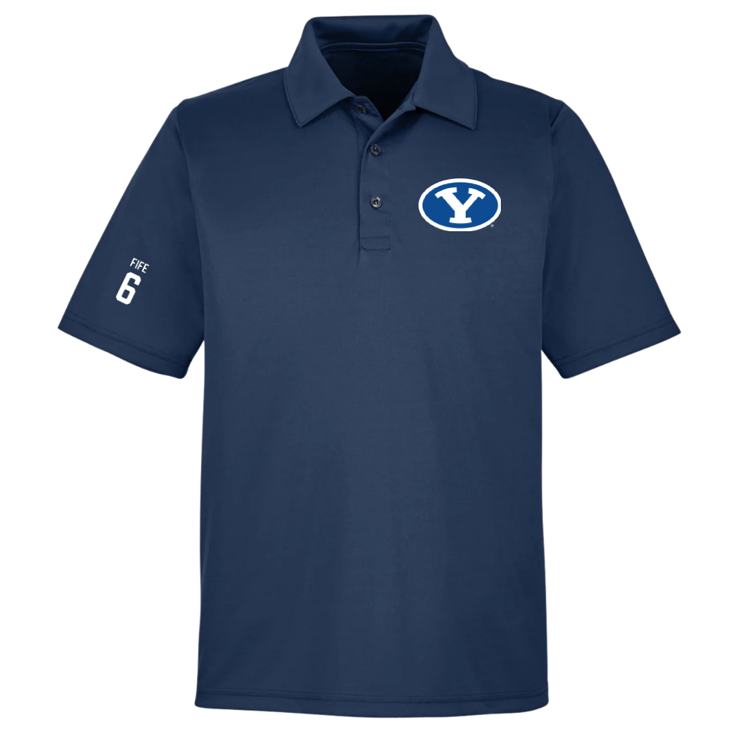 Brigham Young University Volleyball (M) Navy Polo - #6 Jackson Fife
