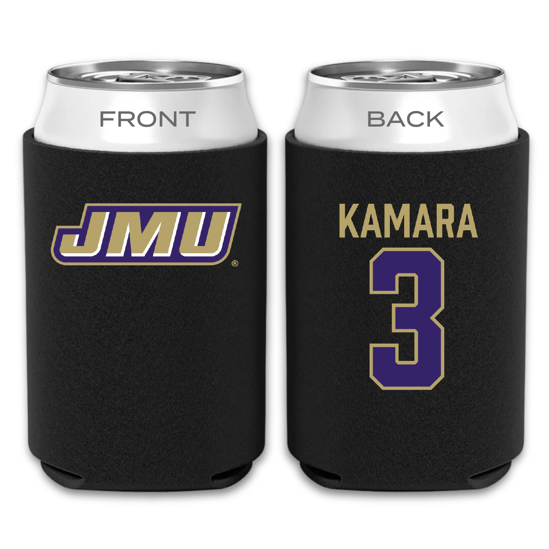 James Madison University Football Black Can Cooler - #3 Mikail Kamara