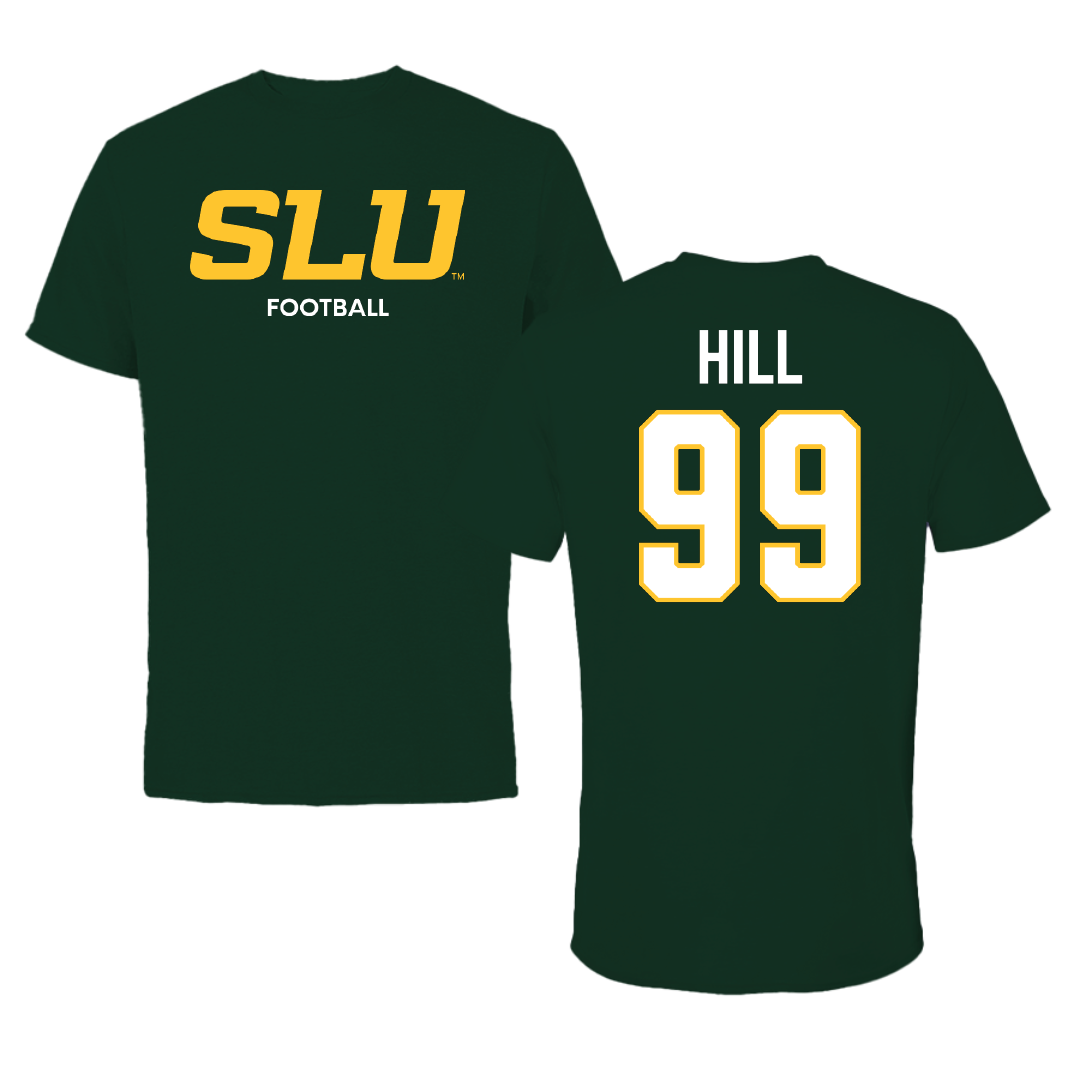 Southeastern Louisiana University Football Forest Green Performance Tee - #99 Charles Hill