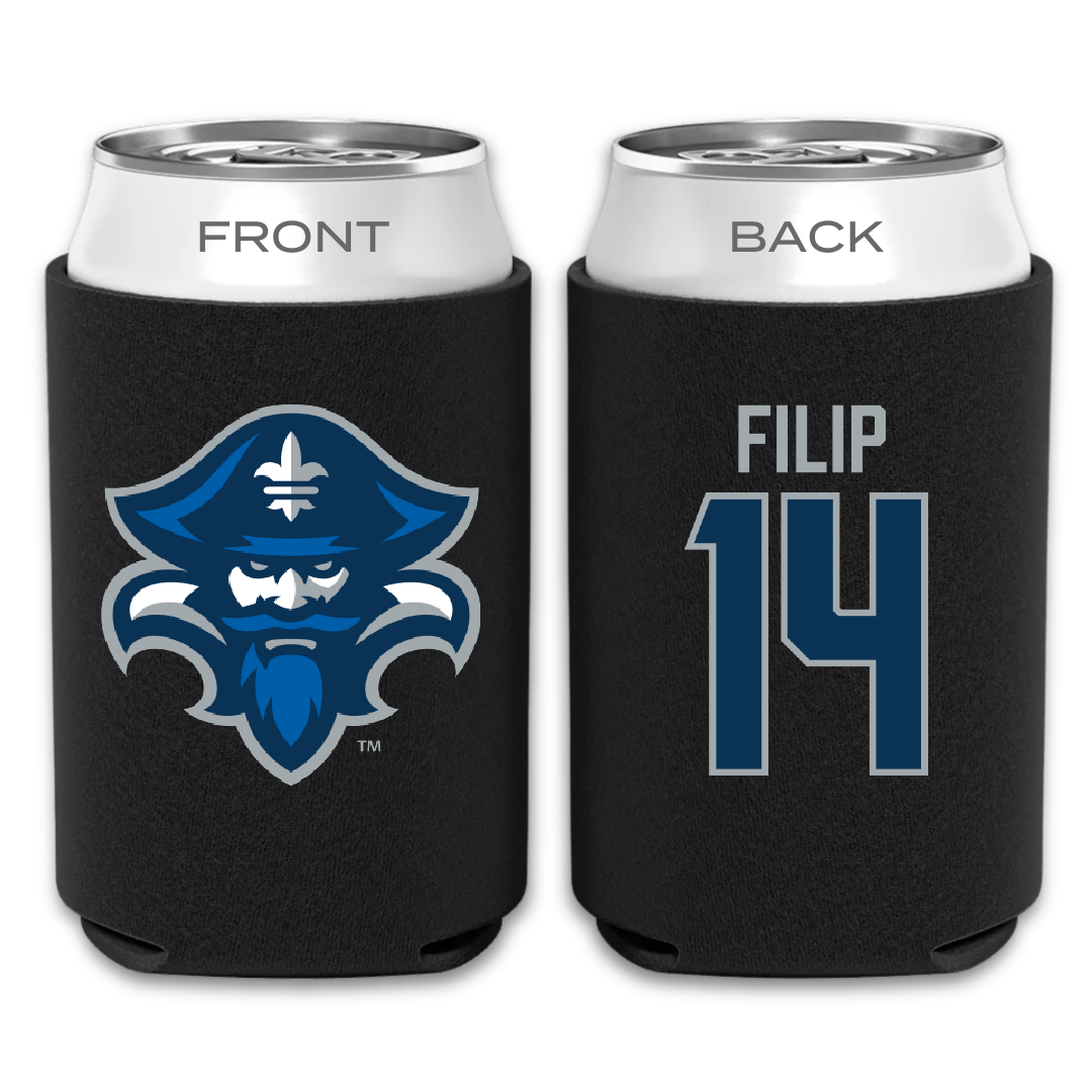 University of New Orleans Volleyball Black Can Cooler - #14 Ola Filip