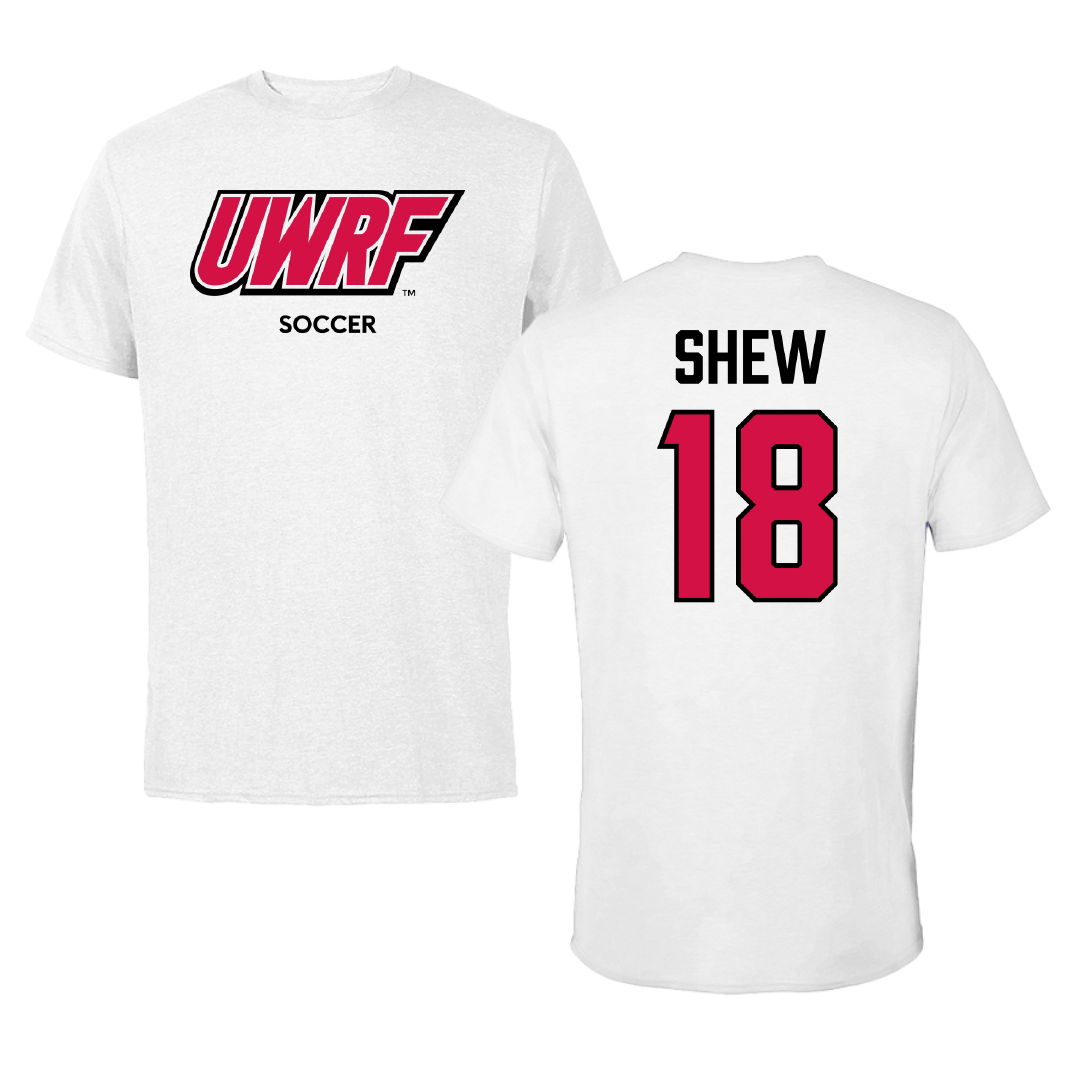 University of Wisconsin-River Falls Soccer (W) White Block Performance Tee - #18 Madyson Shew