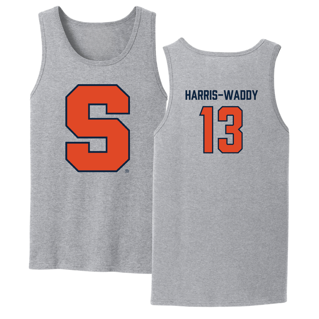 Syracuse University Volleyball Sport Gray Tank Top - #13 Zharia Harris-Waddy